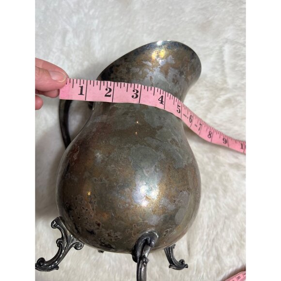 FB Rogers Silver Plated Footed beverage Creamer Pitcher - Picture 7 of 10